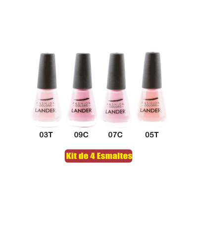 KIT UÑAS ROSADOS X4