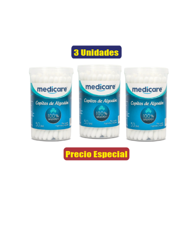 3 COPITOS MEDICARE TARRO X 50. PRECIO ESPECIAL