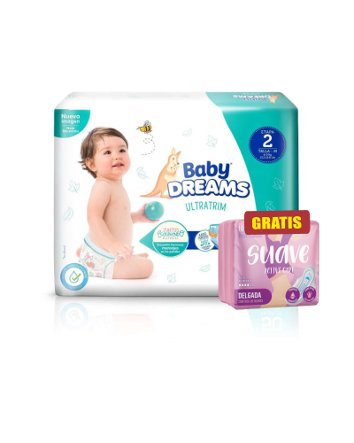 PAÑAL BABY DREAMS M (ETAPA 2X50) GTS TOA DELGADA