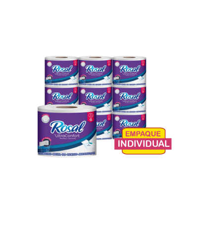 Papel Higiénico Rosal 2 en 1 G 18 Rollos Triple Hoja De 20 Metros c/u