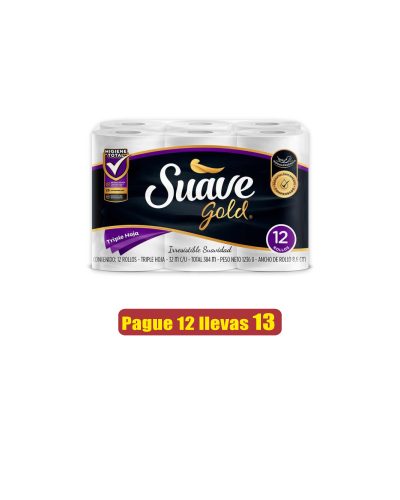 Papel Higiénico Suave Gold Pague 12 Lleve 13